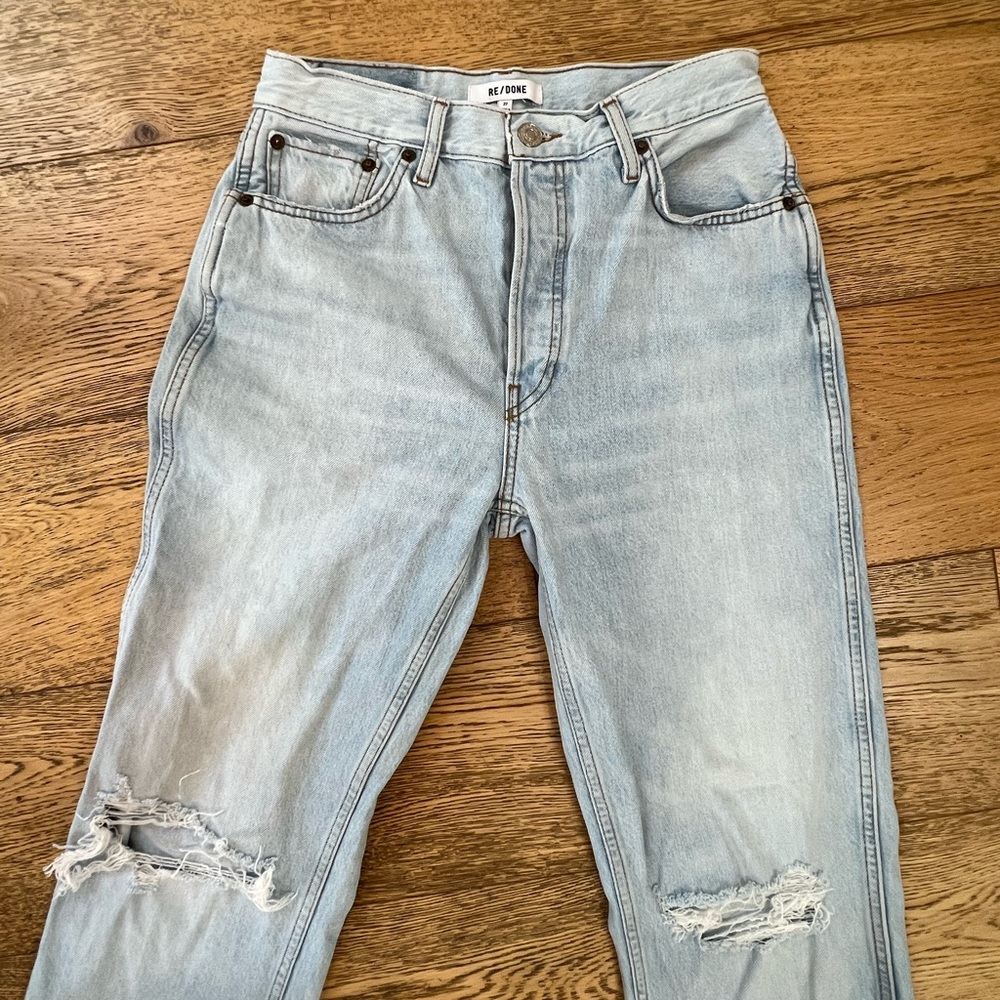 Re/Done Light Blue High Rise Women Jeans